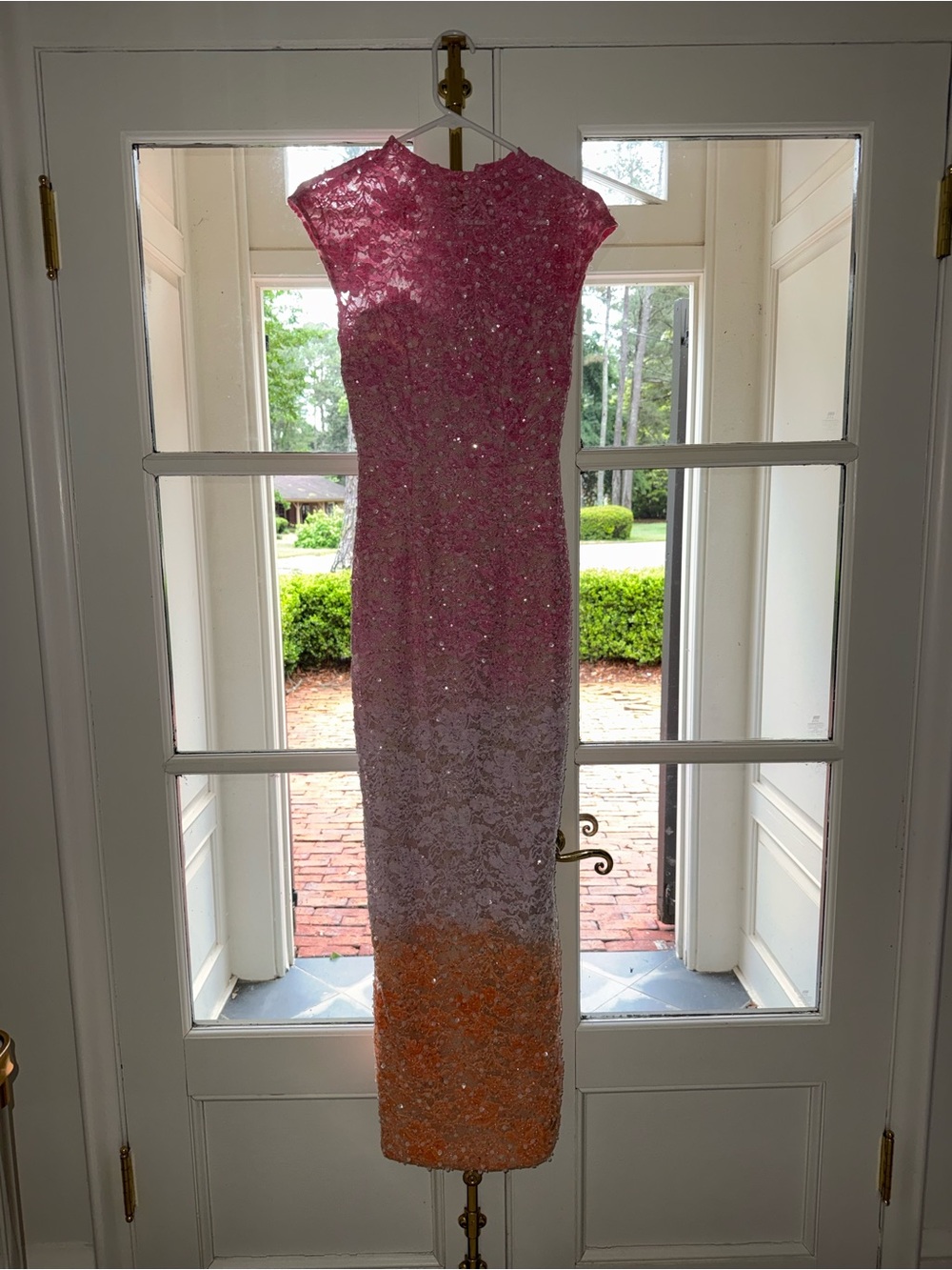 Elliatt Lumira Sequin Lace Gown in Pink Ombre - Picture 3 of 4